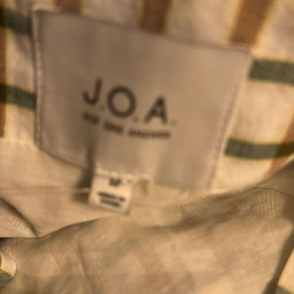 JOA Women's Sleeveless Plaid Button Down FIT & Flare Belted MIDI Dress medium - Picture 5 of 7